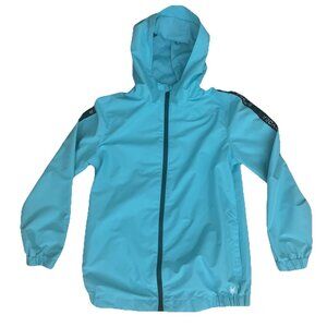 Spyder Aqua Blue Jacket Wind Breaker Logo Zip Women’s Medium